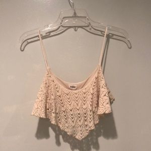 Tobi knit crop top beige